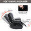 LLappuil Recliner Chair, 360° Swivel Massage Recliner Chair with Heat, Nursery Glider Rocker Manual Recliner Chair with Side Pockets for Living Room, Bedroom Black