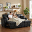 LLappuil Sectional Sofa, 71" Sectional Couch Convertible Sofa Bed, Pull Out Sofa Bed Full Size with Storage Chaise for Living Room, Foil Fabric Black