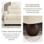 LLappuil 69" Loveseat Sofa, Cloud Chenille Sofa Couch for Living Room