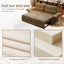 LLappuil Pull Out Sofa Bed Queen Size, Loveseat Sofa Convertible Sleeper Sofa Bed, Velvet Sofa Couch with Adjustbale Armrest, USB Charging Port for Living Room Camel