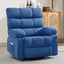 LLappuil Recliner Chair, 360° Swivel Recliner Chair, Nursery Glider Rocker Recliner Chair, Single Reading Chair with Side Pockets for Living Room, Bedroom Blue