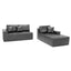 LLappuil 108" Sectional Sofa, Modular Sectional Couch with Left Chaise, Deep Seat Faux Leather Cloud Sofa for Living Room