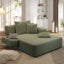 LLappuil Chaise Lounge Chair Indoor, Corduroy Boneless Sofa Bed, Deep Seat Sleeper Couch Reading Chairs, Cloud Sofas Couches for Living Room, No Assembly Required Green