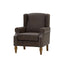 LLappuil Accent Chair, Mid-century Wingback Single Sofa Chair with Nailhead Trim Armrest, Flower Printed Polyester Fabric Reading Chair for Living Room