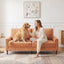 LLappuil 81" Chenille Sofa, Comfy Loveseat Sofa Couch , Mid-Century Upholstered Couch for Living Room