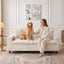 LLappuil 59" Loveseat Sofa, Small Living Room 2 Seat Sofa Couch, Chenille Cloud Sofa Couch for Apartment, Compact Space Beige