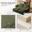 LLappuil Pull Out Sofa Bed Queen Size, Loveseat Sofa Convertible Sofa Bed, Chneille Sofa Couch for Living Room Green
