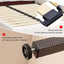 LLappuil Upholstered Platform Bed King Size, Oversized Wood Bed Frame with Headboard White