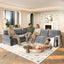 LLappuil Sectional Sofa, Sectioanl Couch with Pull Out Sofa Bed King Size, Chenille Sofa Conertible Sofa Bed for Living Room