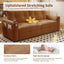 LLappuil 73" Pull Out Sofa Bed Queen Size, Loveseat Sofa Convertible Sleeper Sofa Bed, Corduroy Sofa Couch for Living Room Orange