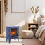 LLappuil 18" Electric Fireplace, Freestanding Electric Fireplace Stove Heater with 3D Flame Effect for 800 Sq. Ft, 1400W /700W heat/ 5000 BTU Blue
