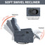 LLappuil Recliner Chair, 360° Swivel Massage Recliner Chair with Heat, Nursery Glider Rocker Recliner Chair for Living Room, Bedroom, Chenille Blue