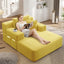 LLappuil Chaise Lounge Chair Indoor, Corduroy Boneless Sofa Bed, Deep Seat Sleeper Couch Reading Chairs, Cloud Sofas Couches for Living Room, No Assembly Required Yellow