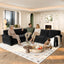 LLappuil Sectional Sofa, Sectioanl Couch with Pull Out Sofa Bed King Size, Chenille Sofa Conertible Sofa Bed for Living Room