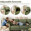 LLappuil Modular Sectional Sofa, Oversiezed Curved Sectional Couch with Storage & Hexagon Seat, Corduroy Sectional Sofa with Adjustable Arms & Backs for Living Room Green