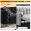 LLappuil Pull Out Sofa Bed King Size, 98" Tufted 3 Seat Sofa Convertible Sleeper Sofa Bed, Oversized 28" Deep Seat Velvet Sofa Couch for Living Room Black