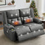 LLappuil Loveseat Recliner Chair, Massage Recliner Chair with Heating, Manual Oversized Recliner Home Theater with Cup Holders, Side Pocket for Adults