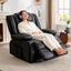 LLappuil Recliner Chair, 360° Swivel Massage Recliner Chair with Heat, Nursery Glider Rocker Recliner Chair with Cup Holders, USB Charge Port, Side Pockets for Living Room, Bedroom Black
