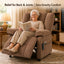 LLappuil Recliner Chair, Power Zero Gravity Chenille Reclining Sofa Chair, Electric Adjustable 90‑160° Recliner Reading Chair for Living Room