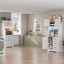 LLappuil 67" Kitchen Pantry, Kitchen Pantry Storage Cabinet with LED Light & Outlet, Kitchen Hutch with 6 Hooks, Drawer, Adjustable Shelves White