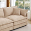 LLappuil Modular Sectional Sofa, Sectional Couch with 2 Movable Ottoman, Chenille 6 Seat Cloud Sofa Couch for Living Room Brown
