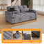LLappuil 65" Pull Out Sofa Bed, Corduroy Sofa Couch Covertible Sofa Bed, Loveseat Sofa for Living Room Gray