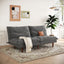 LLappuil 71" Corduroy Futon Convertible Sofa Bed, Loveseat Sleeper Sofa Couch for Living Room Apartment Gray