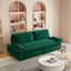 LLappuil 73" Pull Out Sofa Bed Queen Size, Velvet Loveseat Sofa Couch Convertible Sofa Bed for Living Room Green