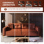 LLappuil King Size Pull Out Sofa Bed, Oversized Faux Leather 4 Seat Sofa Convertible Sleeper Sofa Bed Light Brown