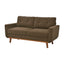 LLappuil 65" Loveseat Sofa, Love Seat Small Sofa Couch for Living Room, Bedroom, Compact Space, Polyester Brown