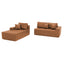 LLappuil 108" Sectional Sofa, Modular Sectional Couch with Right Chaise, Deep Seat Faux Leather Cloud Sofa for Living Room