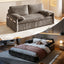 LLappuil 66" Corduroy Sofa, Pull Out Sofa Bed Queen Size, Loveseat Sofa Convertible Sofa Bed for Living Room