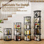 LLappuil 3 Tier Rotating Bookshelf, 360° Display Swivel Bookcase, Corner Bookshelf for for Bedroom, Living Room Black