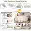 LLappuil Sectional Sofa Bed, Futon Convertible Sofa Bed King Size, Plush Corduroy Loveseat Sofa Couch for Living Room Black