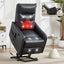 LLappuil Power Lift Recliner Chair, 8‑Point Vibration Massage Reclining Chair with Heat, Faux Leather Reading Chair with Side Pocket, USB Charge Port, Remote Control for Living Room