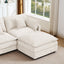 LLappuil Modular Sectional Sofa, Sectional Couch with Movable Ottoman, Chenille 4 Seat Cloud Sofa Couch for Living Room Beige