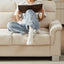 LLappuil 82" Velvet Sofa, 3 Seater Sofa Couch for Living Room Beige