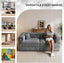 LLappuil 78" Corduroy Sofa Bed, Floor Sofa Convertible Sofa Bed, Loveseat Sofa for Living Room, No Assembly Gray