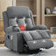 LLappuil Power Lift Recliner Chair, Massage Recliner Chair with Heat, Reading Chair with Side Pocket, USB Charge Port, Remote Control for Living Room, Bedroom Gray