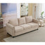LLappuil Pull Out Sofa Bed Queen Size, 82" 3 Seat Sofa Convertible Sofa Bed, Velvet Sofa Couch with Memory Foam Mattress for Living Room Beige