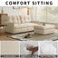 LLappuil 70" Convertible Sofa Bed, Pull Out Sofa Bed Full Size, Corduroy Loveseat Sofa with Ottoman, USB & Type-c Charging Port for Living Room Beige