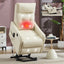 LLappuil Power Lift Recliner Chair, 8‑Point Vibration Massage Reclining Chair with Heat, Faux Leather Reading Chair with Side Pocket, USB Charge Port, Remote Control for Living Room