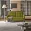 LLappuil Loveseat Sofa, 47" Small Couch, Love Seat Corduroy Sofa Couch for Compact Space Olive