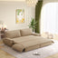 LLappuil 73" Pull Out Sofa Bed Queen Size, Corduroy Loveseat Sofa Couch Convertible Sofa Bed for Living Room Camel