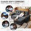 LLappuil 80" Pull Out Sofa Bed Queen Size, Loveseat Sofa Convertible Sofa Bed, Chenille Sofa Couch for Living Room Gray