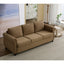 LLappuil Pull Out Sofa Bed Queen Size, 82" 3 Seat Sofa Convertible Sofa Bed, Velvet Sofa Couch with Memory Foam Mattress for Living Room Brown