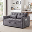 LLappuil Pull Out Sofa Bed, Loveseat Sofa Convertible Sofa Bed, Velvet Sofa Couch for Compact Space Dark Gray