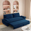 LLappuil 73" Pull Out Sofa Bed Queen Size, Velvet Loveseat Sofa Couch Convertible Sofa Bed for Living Room Blue