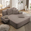 LLappuil Chaise Lounge Chair Indoor, Corduroy Boneless Sofa Bed, Deep Seat Sleeper Couch Reading Chairs, Cloud Sofas Couches for Living Room, No Assembly Required Brown
