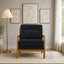 LLappuil Accent Chair, Mid-Century Modern Reading Single Sofa Chair for Living Room Black
